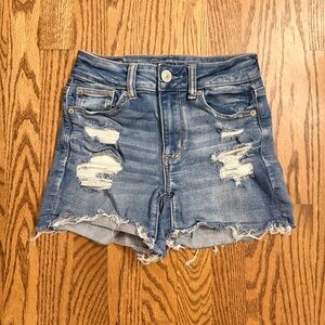 American Eagle Next Level Stretch Distressed Denim Shorts Size 0